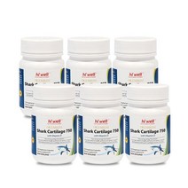 Hiwell [뉴질랜드 샤크카트리지] 하이웰 프리미엄 샤크 카트리지 (상어연골) 750mg with 비타민D 100베지캡슐 6개