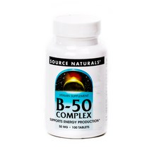 소스내츄럴스 B-50 컴플렉스 50mg 타블렛, 100개입, 1개