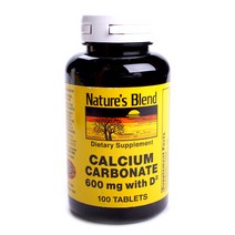 네이쳐스블렌드 탄산칼슘 600mg D3 타블렛, 100개입, 1개