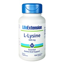 라이프익스텐션 L-라이신 620mg 베지테리안 캡슐, 100개입, 1개
