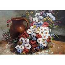 화병과 꽃, 38 x 52cm, 1개, 500조각, 500피스
