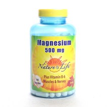 네이쳐스라이프 마그네슘 500mg 플러스 비타민 B6 캡슐, 180개입, 1개