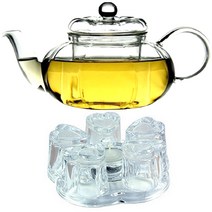 코맥 호박티포트세트, 2p (호박티포트700ml 1p, 유리티워머대 1p), 0.7L