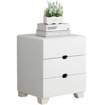 제이디퍼니처 로미 발통형 3단 협탁, 화이트