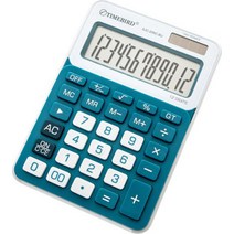 타임버드 탁상용 전자 계산기 SJC-20NC, 화이트 + 블루