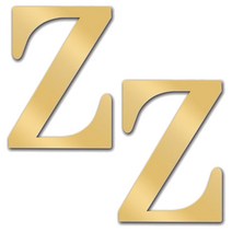 문자 Z 아크릴 미러 클래식 2p, 금색