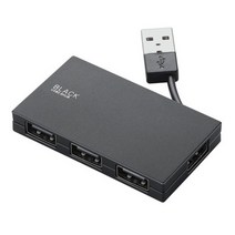 4포트 수납형 USB 허브, U2H-YK4BBK, 블랙
