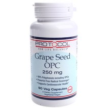 프로토콜포라이프밸런스 그레이프 씨드 OPC 250mg 베지 캡슐 비건 글루텐 프리, 90개입, 1개