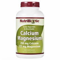 뉴트리바이오틱 칼슘 250mg 마그네슘 125mg 캡슐 글루텐 프리, 250개입, 1개