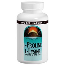 소스내츄럴스 L-프롤린 L-라이신 275mg 타블렛, 120개입, 1개, 120정