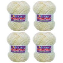 뷰티울 털 뜨개실 80g x 4p, 251 아이보리