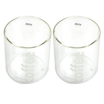 비바 Double Walled Coffee Glass 300ml, 투명, 2개입