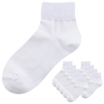 이지레그 여성용 무지 학생 양말 10p