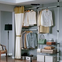 GHS 3단 싱글 커튼행거 HLB3302, 아이보리 + 블랙 + 카키