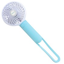 애니게이트 USB충전식 셀카봉 휴대용 선풍기 AHF-11, 블루