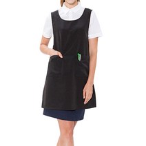 예경 구김없는 포그니 원피스 앞치마 특대, 검정색, 1개