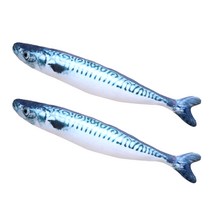 블럭마트 고양이 캣닢 봉제장난감, 고등어, 2개