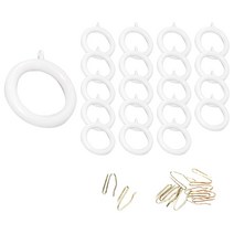 썬데코 35mm용 커튼링 20p + 커튼핀 20p, 아이보리, 2세트