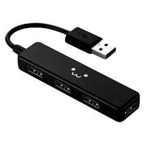 엘레컴 기특한 USB허브 U2H-SN4BF-G, 블랙