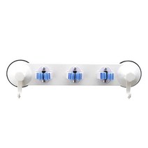 마이다락 진공흡착 청소도구걸이3칸, 화이트, 1개