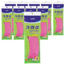 크린랲 고무장갑 S, 핑크, 10개