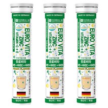 내츄럴365 유로비타 아연 + 비타민C + 비타민E 복숭아맛, 20정, 3개