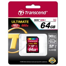 트랜센드 일반 SDXC UHS-I Class10 600X 메모리카드, 64GB