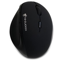 G-Clicker 인체공학 무소음 무선 버티컬 마우스 GM-W810, 블랙
