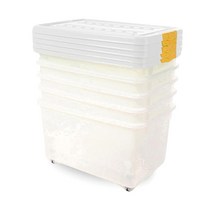 주연화학 에스씨리빙클럽 멀티리빙박스 58L, 내츄럴, 5개입