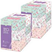 코디 뉴플라워 천연펄프 미용티슈 250매, 6개입, 2개