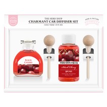 더허브샵 샤르망 차량용 디퓨저 세트 50ml 본품+리필, 블랙체리, 1세트