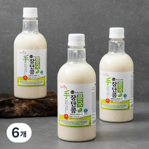 프레시오늘 신선냉장 껍질째 손수 영양가득 진한 윤성순장모님 장단콩 콩국, 500ml, 6개