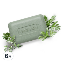 때가솔 쑥 때밀이 각질제거 목욕비누, 100g, 6개