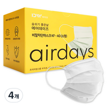 에어데이즈 비말차단 덴탈 마스크 소형 KF-AD, 50개입, 4개, 화이트