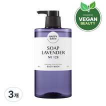 해피바스 오리지널 컬렉션 바디워시 솝라벤더향, 910g, 3개