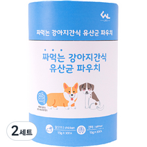 씨엔앨라이프 짜먹는 강아지간식 유산균 파우치 15g 2종 30p + 30p, 닭고기, 연어, 2세트