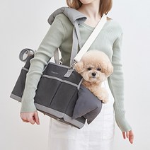 리카리카 반려동물 이동가방 리카백, 차콜 + 그레이
