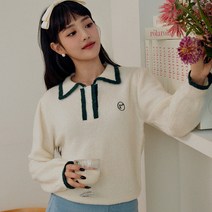 여성용 LOGO COLLAR 울 니트