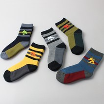 키즈퓨처 아동용 스키링 중목 양말 5켤레