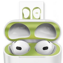 구스페리 에어팟 3세대 철가루방지 스티커 2개, AirPods 3세대, 그린