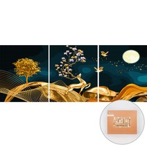 아트조이 DIY 명화 그리기 3단세트 40 x 50 cm, 꽃이 피어난 사슴동산