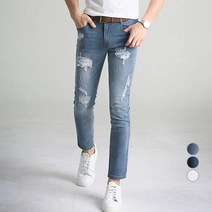 업클라스 남성용 썸머 워싱 찢청바지 b058