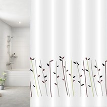 썬데코 패브릭 방수 샤워커튼 들꽃 180 X 180 cm, 1세트