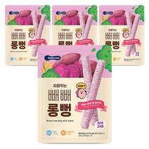 베베쿡 처음먹는 빼빼롱뻥 자색고구마 30g, 4개