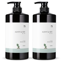 살림백서 오푼티아&밤부 샴푸 화이트머스크향, 1000ml, 2개