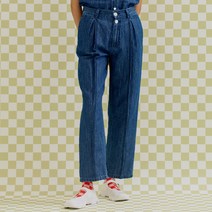 앳코너 여성용 VOLUME TUCK LINEN DENIM PANTS