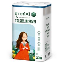 한예지 3겹데코 천연펄프 롤화장지 27m, 30롤, 1팩