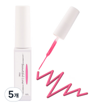 아이빛 네일아트 컬러 라인 젤네일 10ml, 08 핑크, 5개