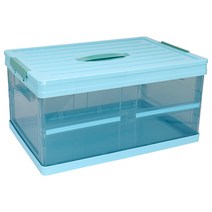 하늬통상 투명 접이식 폴딩 박스, 블루, 1개