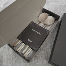 명성유기 일자 민수저 2인 + 접이식 케이스 세트, 유기색상 골드, 숟가락 2p + 젓가락 2p + 접이식 케이스